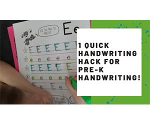 1 Quick Hack for Pre-K Handwriting!