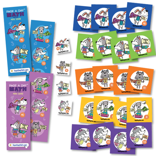 Math Squad Fun Pack | Stickers Tattoos Bookmarks