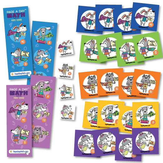 Math Squad Fun Pack | Stickers Tattoos Bookmarks