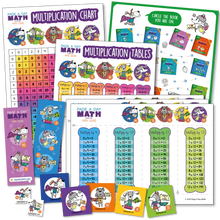 Load image into Gallery viewer, Multiplication Table, Multiplication Chart, Multiplication Activity, Stickers