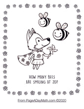Load image into Gallery viewer, counting coloring pages for preschoolers with two bees and a wand
