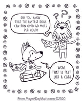 Load image into Gallery viewer, cute cartoon dogs and kids dog facts for kindergarteners