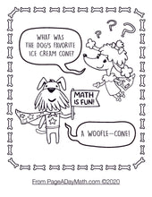 Load image into Gallery viewer, cute cartoon dogs and kids dog jokes for kindergarteners  about ice cream