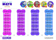Load image into Gallery viewer, Division Table, Division Chart, Division Activity, Stickers