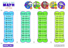 Load image into Gallery viewer, Division Table, Division Chart, Division Activity, Stickers