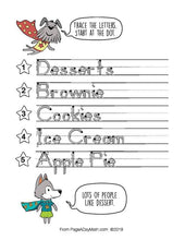 Load image into Gallery viewer, 100 EATS AND TREATS Print Handwriting Book