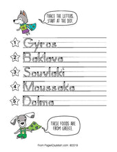 Load image into Gallery viewer, 100 FABULOUS FOODS Print Handwriting Book