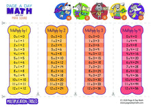 Load image into Gallery viewer, multiplication table