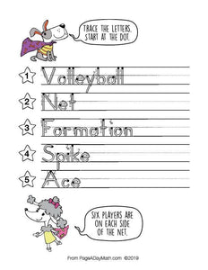100 SPECIAL SPORTS Words Print Handwriting Book