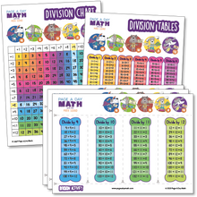 Load image into Gallery viewer, Division Table, Division Chart, Division Activity, Stickers