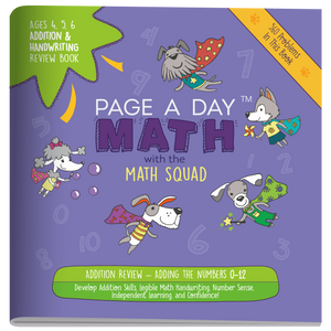 Set 10: REVIEW SERIES -- 1 ADDITION Review Book, 1 SUBTRACTION Review Book, 1 MULTIPLICATION Review Book, 1 DIVISION Review Book - Page A Day Math with the Math Squad