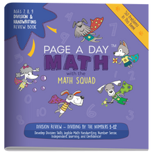 Load image into Gallery viewer, Set 10: REVIEW SERIES -- 1 ADDITION Review Book, 1 SUBTRACTION Review Book, 1 MULTIPLICATION Review Book, 1 DIVISION Review Book - Page A Day Math with the Math Squad