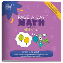 Load image into Gallery viewer, Series 9: DIVISION (age 6-9) 12-Book Series, Flash Cards &amp; Assessments - Page A Day Math with the Math Squad
