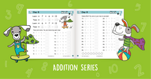 Load image into Gallery viewer, Series 6: ADDITION (age 5-8) 12-Book Series, Flash Cards &amp; Assessments - Page A Day Math with the Math Squad
