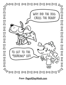 counting coloring pages for preschoolers with cute cartoon dog holding an ice cream cone