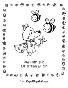 counting coloring pages for preschoolers with bees