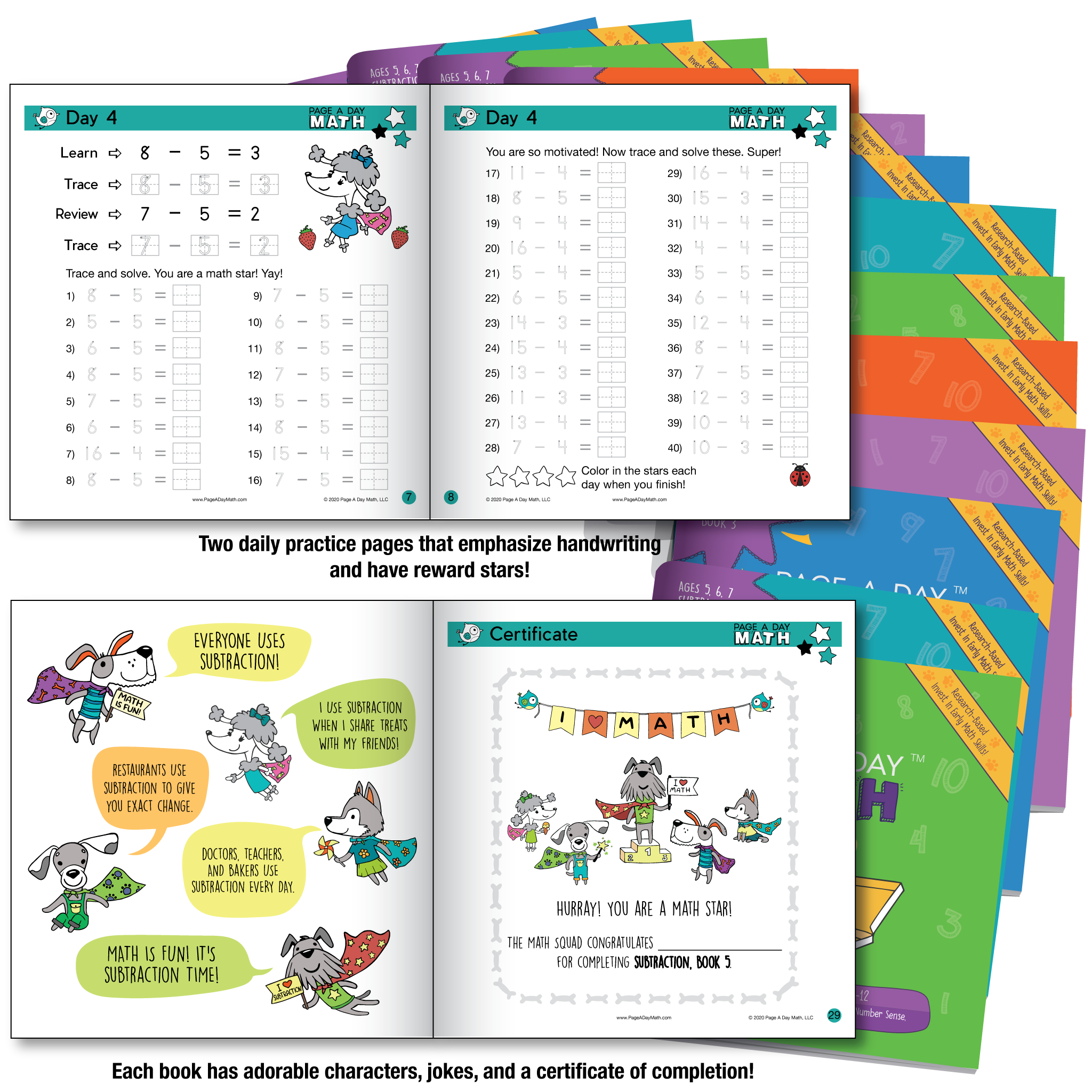 First Grade Subtraction Kit - Fun Subtraction Worksheets & Activities ...