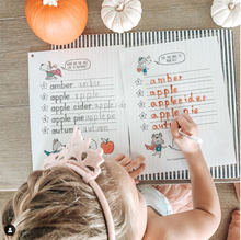 Load image into Gallery viewer, 100 AMAZING AUTUMN Words Print Handwriting Book