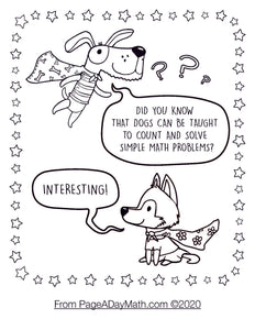 cute cartoon dogs and kids dog jokes for kindergarteners  about math