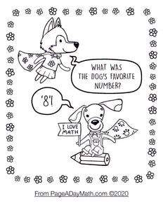 cute cartoon dogs and kids dog jokes for kindergarteners  about numbers