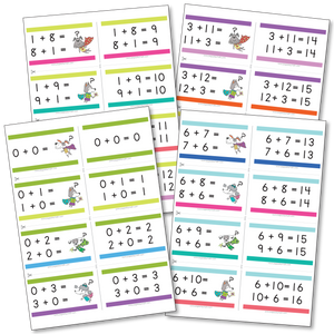 Addition Flashcards | Addition Facts up to 12+12=24