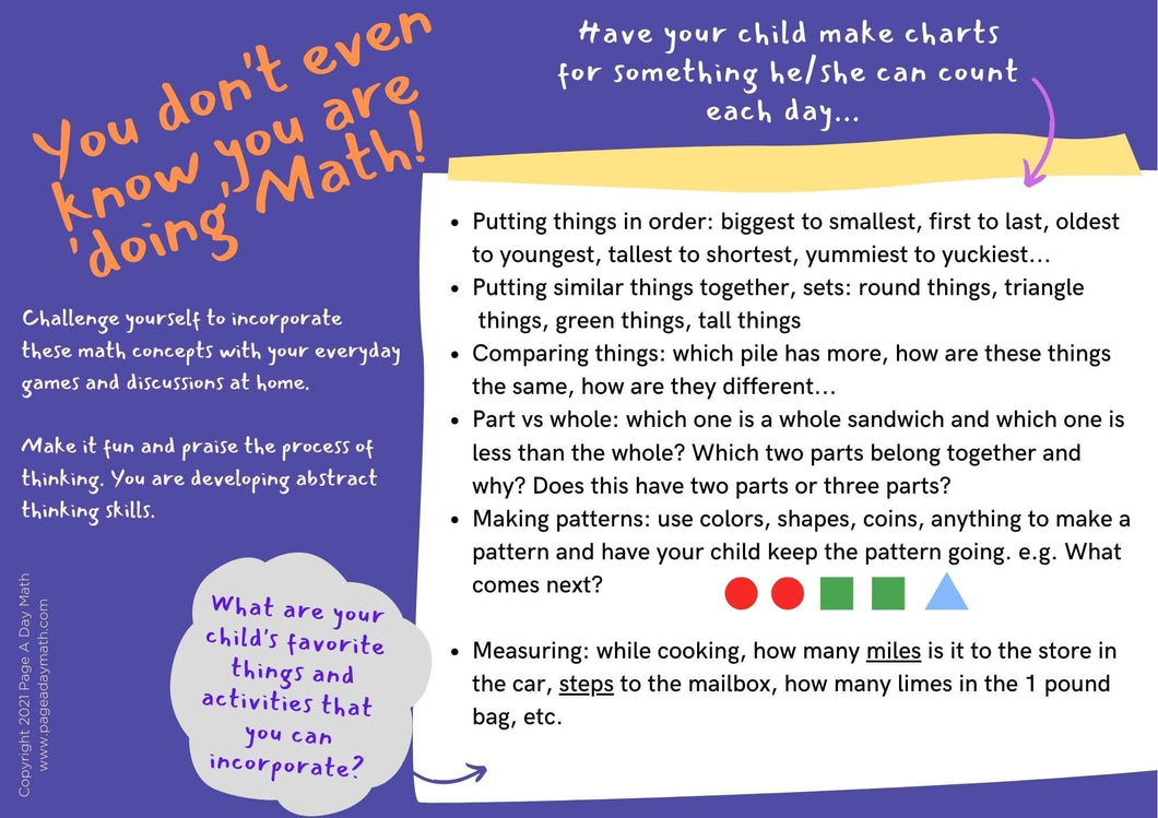 How to give your child a math jumpstart!