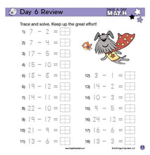 Load image into Gallery viewer, Subtraction &amp; Handwriting Review Book | up to 24-12=12