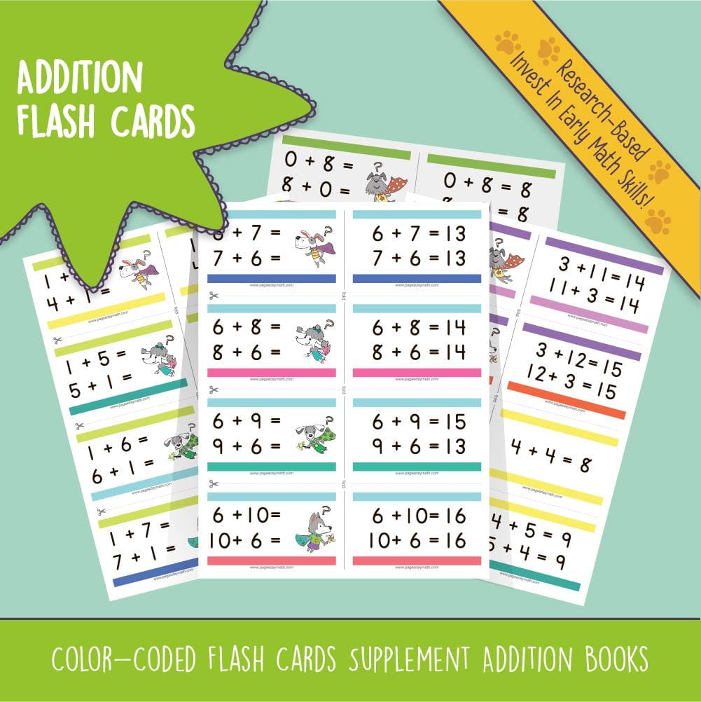 Addition Code Math Writing Page Bonus - ADDITION & MATH HANDWRITING, Part 1 – Page A Day Math