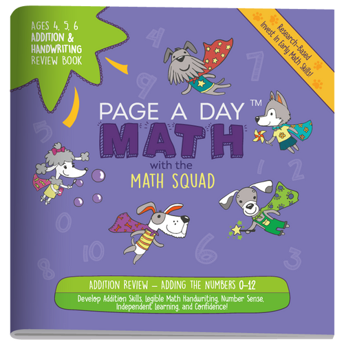 ADDITION & HANDWRITING Review Book - Page A Day Math with the Math Squad