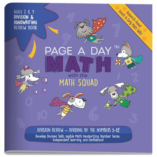 DIVISION & HANDWRITING Review Book - Page A Day Math with the Math Squad