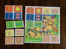 Load image into Gallery viewer, Shapes numbers colors matching counting sorting all in one game!
