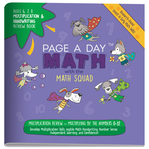 MULTIPLICATION & HANDWRITING Review Book - Page A Day Math with the Math Squad