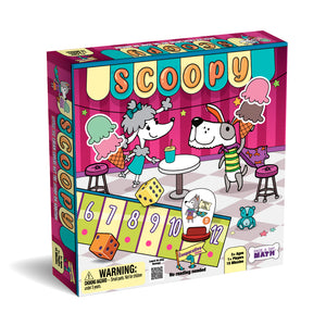 addition board game for families with young children with ice cream cones