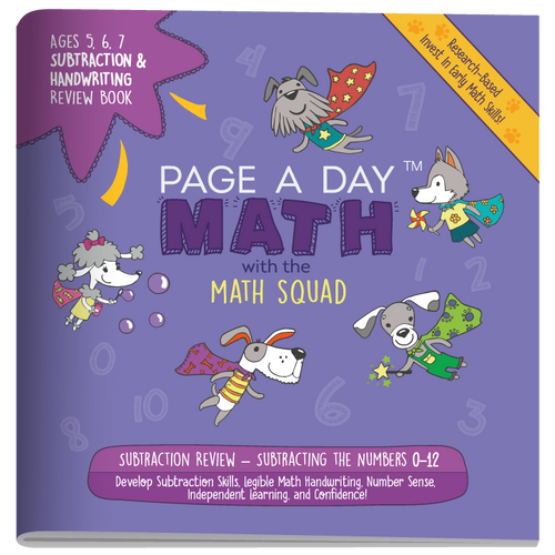 SUBTRACTION & HANDWRITING Review Book - Page A Day Math with the Math Squad